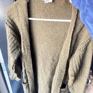 BDG Khaki Cardigan Sweater